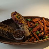 Rolex and Sweet Potato Fries at uGood in Copenhagen