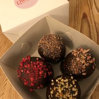 Raspberry, two times Blackberry and one Mocha at Glean - Torvehallerne in Copenhagen