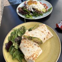 “wrap nuggets” with vegan chicken, avocado, sun dried tomato   at Chelsea Coffee & Brunch in Faro