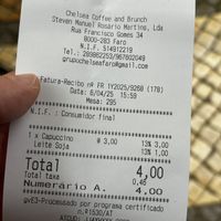 1€ for soymik  at Chelsea Coffee & Brunch in Faro