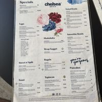 Menu 1, Nov 2025  at Chelsea Coffee & Brunch in Faro