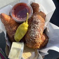 Mac and cheese jalapeño poppers  at Love Amaro Pizzeria in Venice