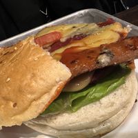 dismantled burger 😅  at Union Diner - Steinenvorstadt in Basel