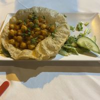 Chana puri starter  at Mr Singh's in Tenerife