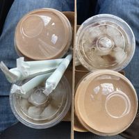 Mint Chip, Chocolate Peanut Butter Cup, Lemon & Raspberry Tea. The Lemon tastes like a lemon drop, super tasty! Each tea is complimentary & has aloe in it! 21 vitamins in smoothie at Good and Healthy in Camarillo