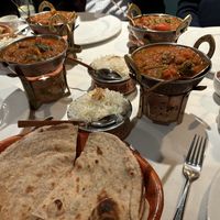 Paratha (bread), vegan masala and Baingan bharta (eggplant)   at Zaanse Kathmandu Kitchen in Koog Aan De Zaan