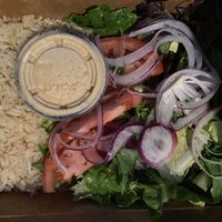 Vegan Gyro Rice Bowl (to go) at The Fat Greek in Haverhill