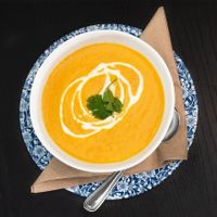 Carrot soup at Public Greens - Keystone Crossing in Indianapolis