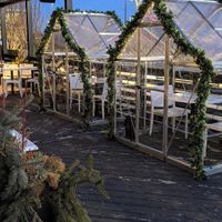 Reserved outdoor winter seating at Public Greens - Keystone Crossing in Indianapolis