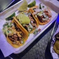 3 different tacos at Tacos Veganos in Phoenix