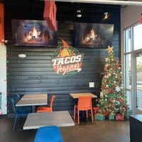 Inside is all decked out for Navidad  at Tacos Veganos in Phoenix