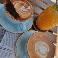 Coffee and fresh juice at Swallow Coffee Traders in Rockdale