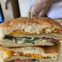 Vegan Chicken panini  at Swallow Coffee Traders in Rockdale