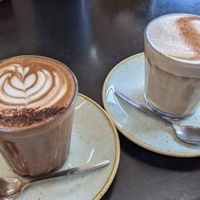 Mocha and maple chai latte at Swallow Coffee Traders in Rockdale