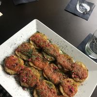 Borani Bandjan (20) roasted eggplant, was really good!  at Maihan in Hamburg