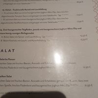 Menu at Maihan in Hamburg