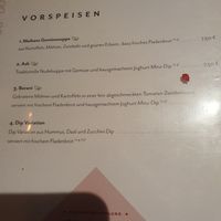 Menu at Maihan in Hamburg