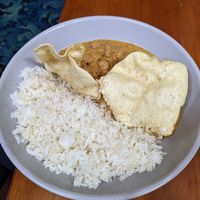 Chickpea curry at Wallace Hotel in Wallace
