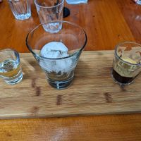 Affogato with coconut ice cream at Wallace Hotel in Wallace