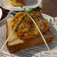 Bacon egg toast at The Little Poet in Hobart