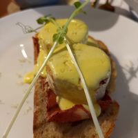Eggs benny at The Little Poet in Hobart