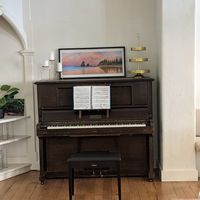 Piano at The Little Poet in Hobart