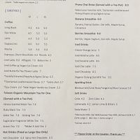 Menu as of October 2022. Side 2 of 2.   at The Little Poet in Hobart