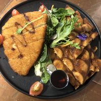 Fried chicken and waffles  at The Little Poet in Hobart