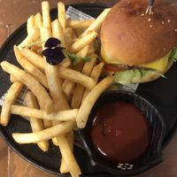 Beyond meat burger  at The Little Poet in Hobart