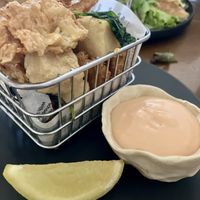 Mixed fried tofu #Veganuary at The Little Poet in Hobart