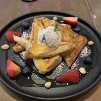 Superb vegan French toast 👌🏽👌🏽👌🏽  at The Little Poet in Hobart
