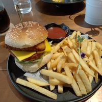 Vegan Fried Chicken Kimchi Burger at The Little Poet in Hobart