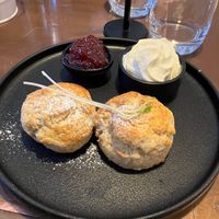 Scones with cream and jam  at The Little Poet in Hobart
