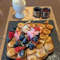 Dessert Waffles at The Little Poet in Hobart