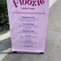 Floozie menu at Floozie Cookies in London