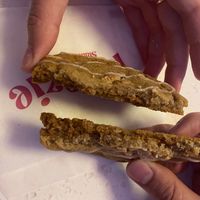 Inside the Cinnamon Crunch cookie at Floozie Cookies in London