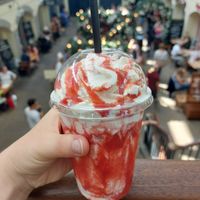 Strawberry shake at Floozie Cookies in London