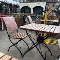 Outside seating area  at Floozie Cookies in London