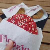 Raspberry, monthly special, Choco chunk at Floozie Cookies in London