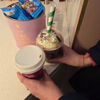 Americano and chocolate shake at Floozie Cookies in London