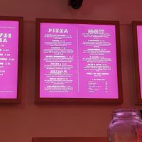 Menu at Mastino Pizza in Amsterdam