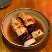 Tofu rolled in pak choi, the texture was out of this world. The sauce that came with it was gorgeous. at Ouai in Leipzig