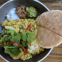 Masala scrambled tofu - very tasty! at Harry's Cafe & Bakery in Hepburn Springs