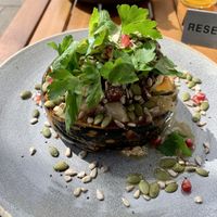 Pumpkin and cauliflower with confit fennel and almond cream  at Harry's Cafe & Bakery in Hepburn Springs