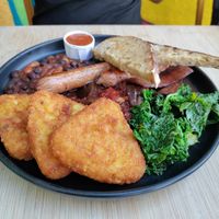 Excellent big breakfast. at Om Burger in Bristol