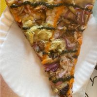 "V is for Vegan" slice at Two Boots - East Village in New York City