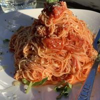 Angel hair pasta at Cafe Avellino in Swampscott