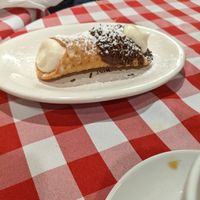 Cannoli (not vegan in the photo, but vegan usually available!) at Cafe Avellino in Swampscott