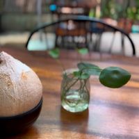 Coconut drink   at GoGreen Vegetarian Restaurant in Phnom Penh