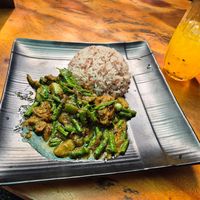 Green curry at GoGreen Vegetarian Restaurant in Phnom Penh